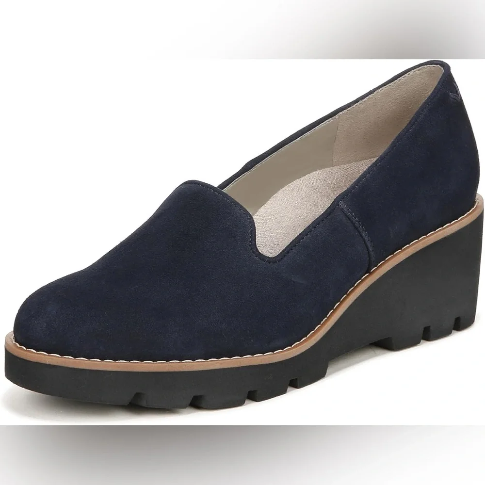 Vionic Womens Willa Wedge 8.5 Navy Sde